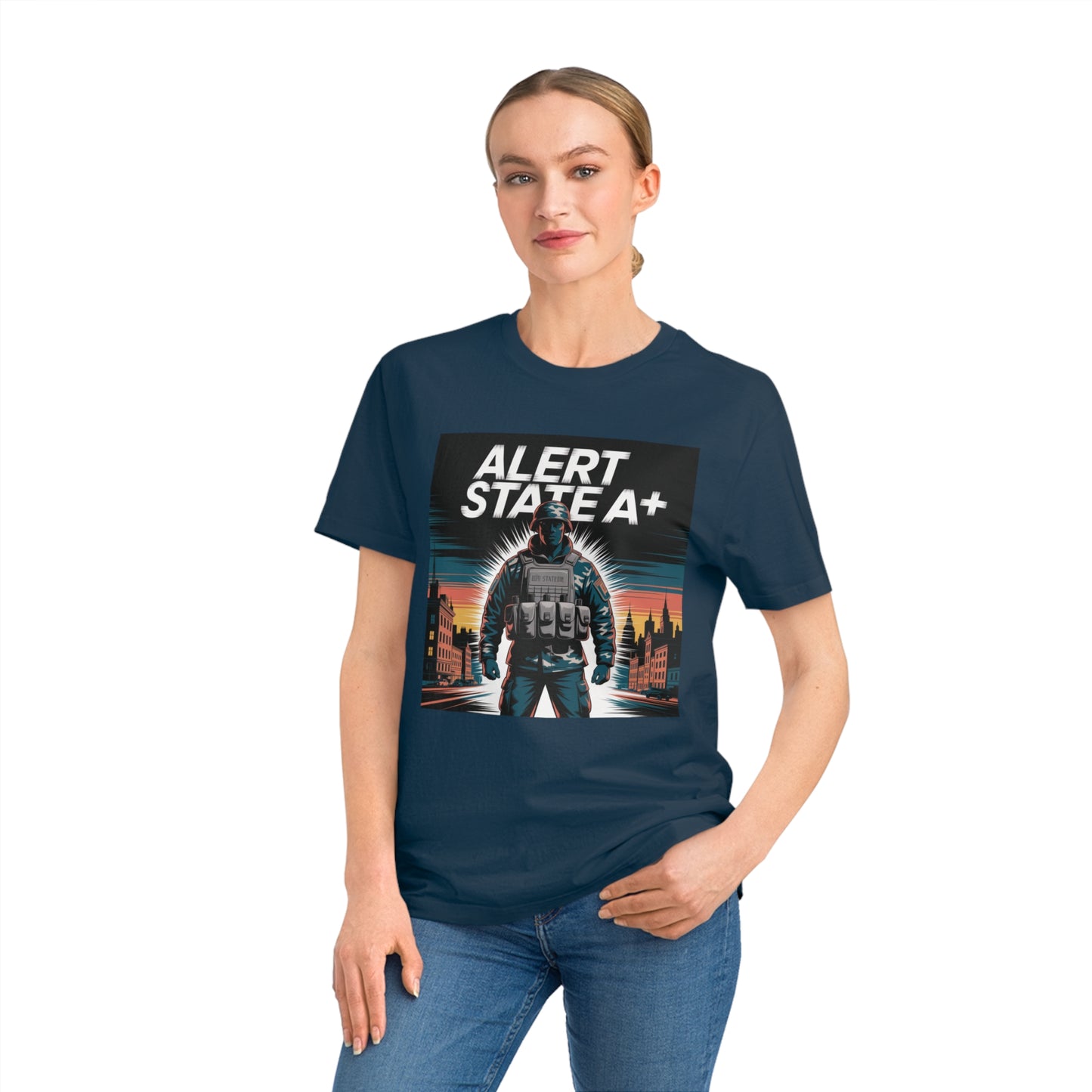Retro Alert State A+ Graphic T Shirt