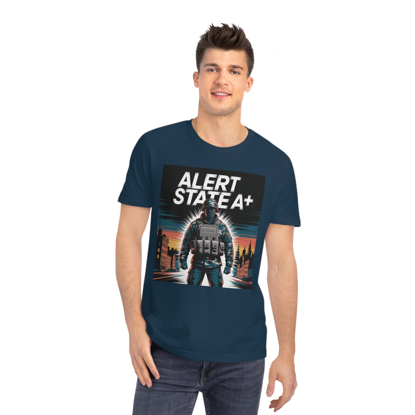 Retro Alert State A+ Graphic T Shirt