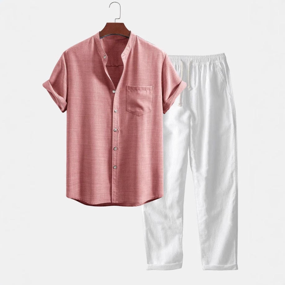 Men's Slim-fit Short-sleeved Shirt